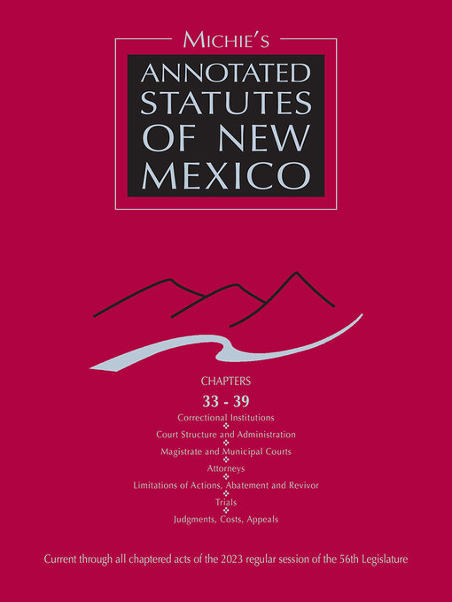 Title details for Michie's Annotated Statutes of New Mexico by Publisher's Editorial Staff - Wait list